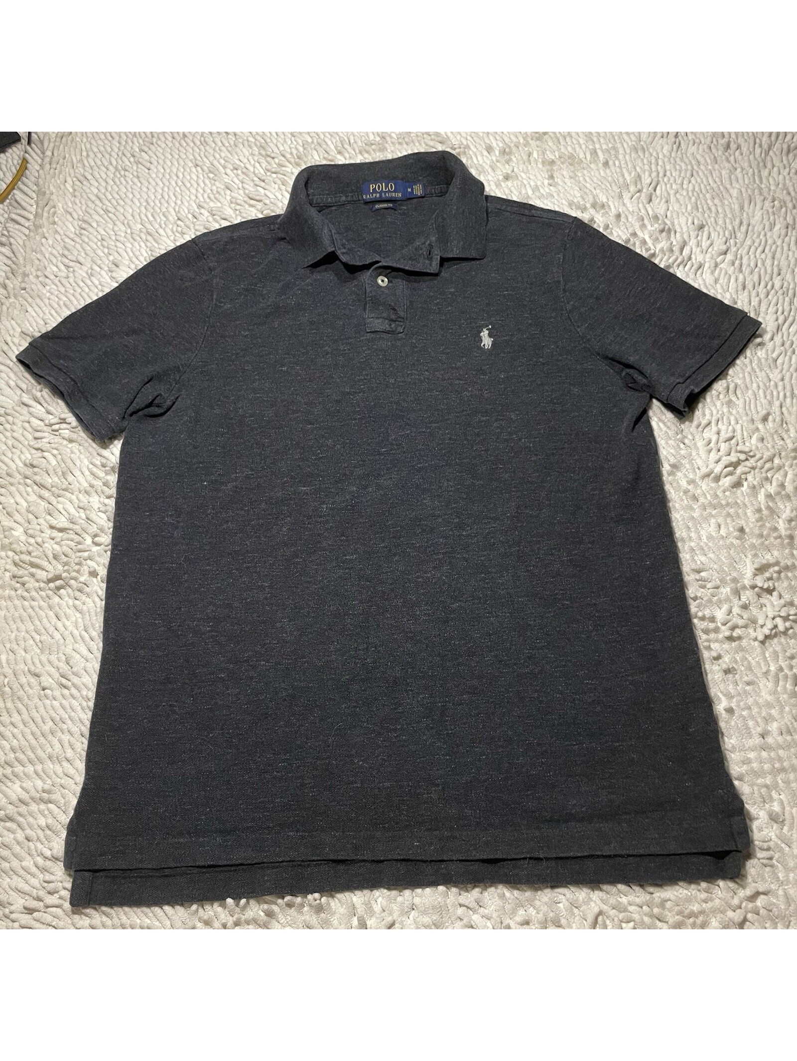 Polo Ralph Lauren Mens Short Sleeve Black Classic Fit Shirt Size M Knit